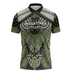 Aotearoa Iwi Whakatohea Personalised Zipper Polo Shirt Maori Kowhaiwhai Pattern