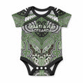Aotearoa Iwi Ngati Awa Personalised Baby Onesie Maori Kowhaiwhai Pattern