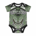 Aotearoa Iwi Ngati Awa Personalised Baby Onesie Maori Kowhaiwhai Pattern