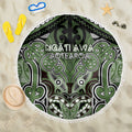 Aotearoa Iwi Ngati Awa Beach Blanket Maori Kowhaiwhai Pattern