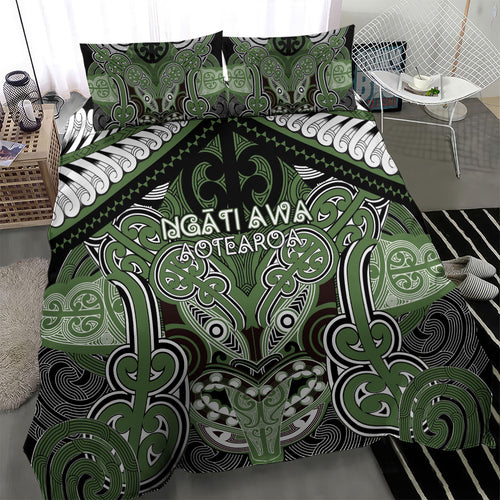 Aotearoa Iwi Ngati Awa Bedding Set Maori Kowhaiwhai Pattern