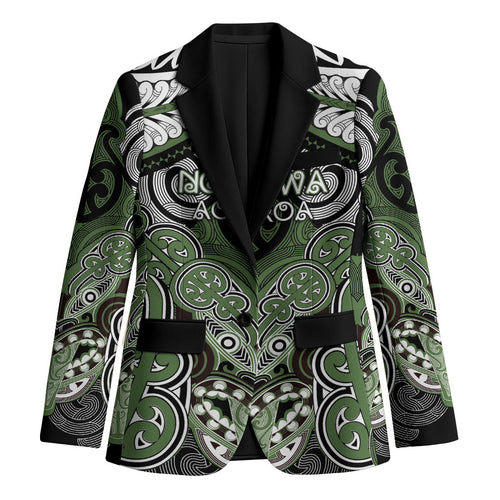 Aotearoa Iwi Ngati Awa Personalised Blazer Maori Kowhaiwhai Pattern