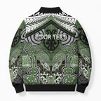 Aotearoa Iwi Ngati Awa Personalised Bomber Puffer Jacket Maori Kowhaiwhai Pattern