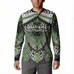 Aotearoa Iwi Ngati Awa Personalised Button Sweatshirt Maori Kowhaiwhai Pattern