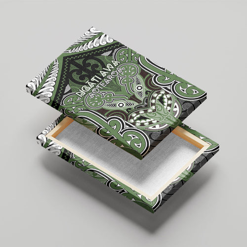 Aotearoa Iwi Ngati Awa Canvas Wall Art Maori Kowhaiwhai Pattern