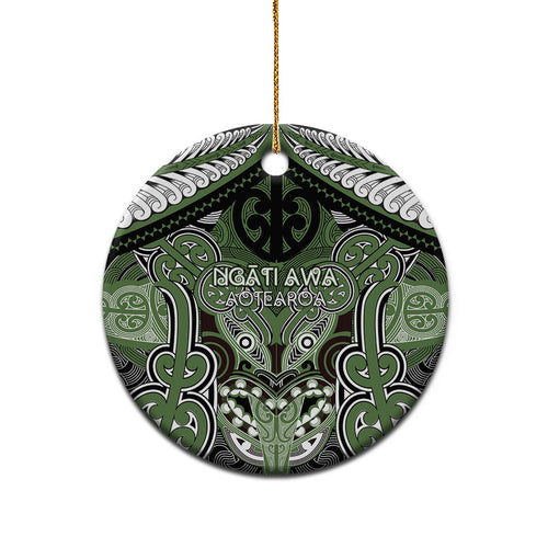 Aotearoa Iwi Ngati Awa Personalised Ceramic Ornament Maori Kowhaiwhai Pattern