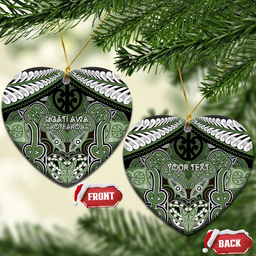 Aotearoa Iwi Ngati Awa Personalised Ceramic Ornament Maori Kowhaiwhai Pattern