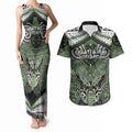 Aotearoa Iwi Ngati Awa Personalised Couples Matching Tank Maxi Dress and Hawaiian Shirt Maori Kowhaiwhai Pattern