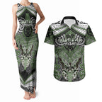 Aotearoa Iwi Ngati Awa Personalised Couples Matching Tank Maxi Dress and Hawaiian Shirt Maori Kowhaiwhai Pattern