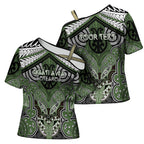Aotearoa Iwi Ngati Awa Personalised Cross Shoulder Shirt Maori Kowhaiwhai Pattern