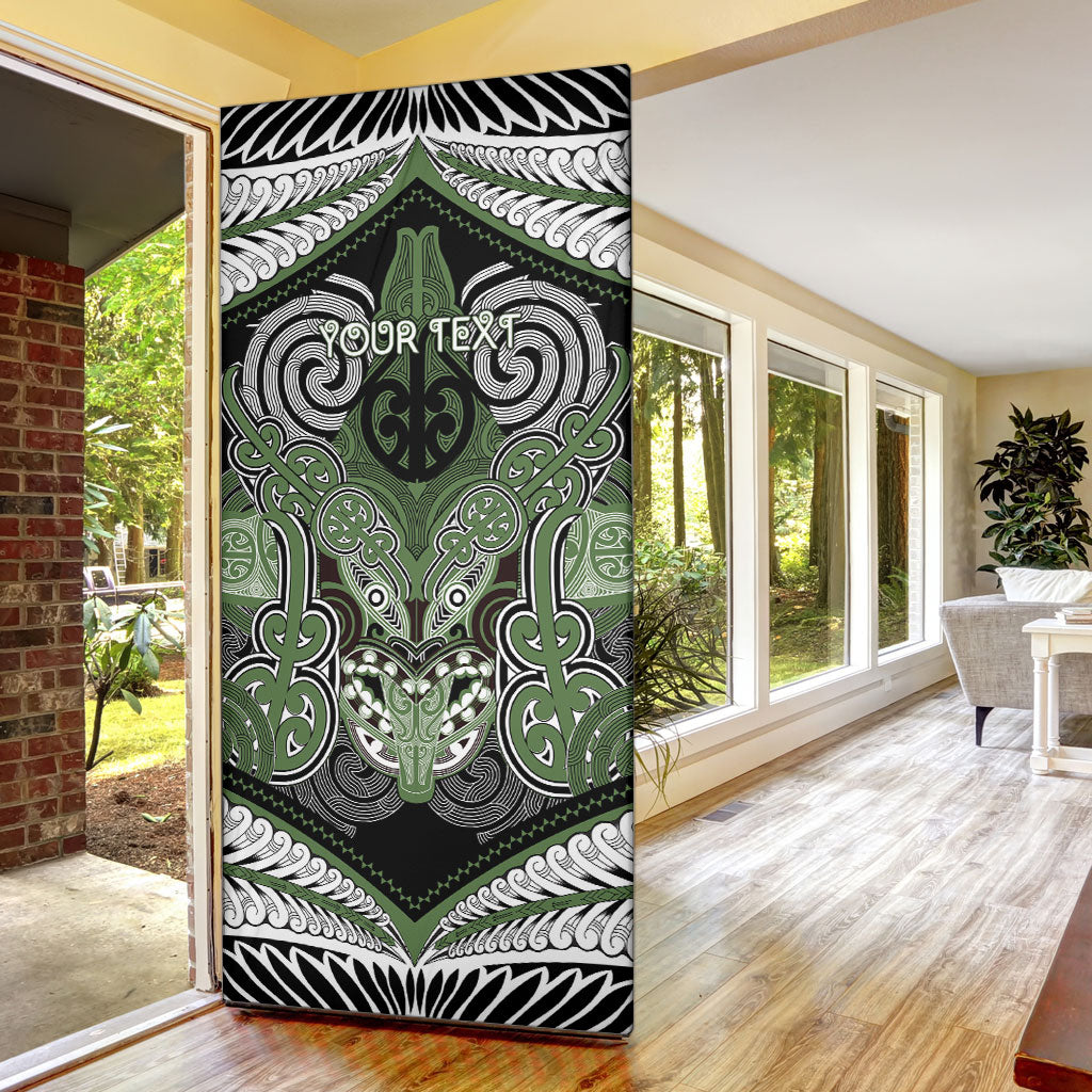 Aotearoa Iwi Ngati Awa Personalised Door Cover Maori Kowhaiwhai Pattern