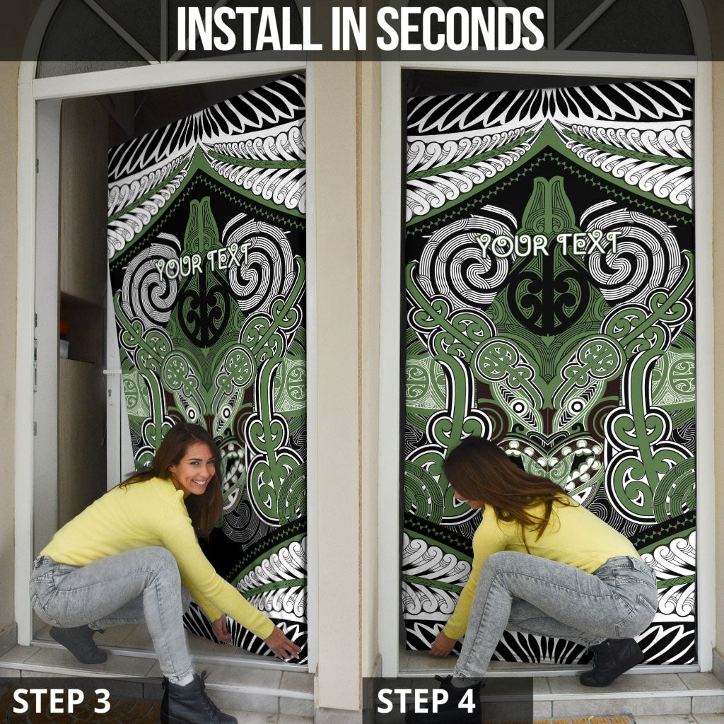 Aotearoa Iwi Ngati Awa Personalised Door Cover Maori Kowhaiwhai Pattern
