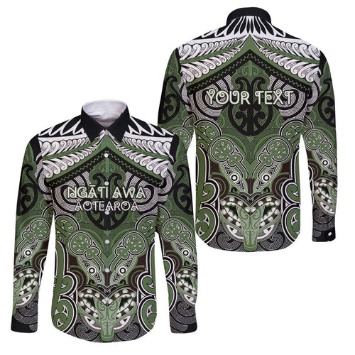 Aotearoa Iwi Ngati Awa Personalised Family Matching Off Shoulder Maxi Dress and Hawaiian Shirt Maori Kowhaiwhai Pattern