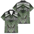 Aotearoa Iwi Ngati Awa Personalised Family Matching Off Shoulder Short Dress and Hawaiian Shirt Maori Kowhaiwhai Pattern