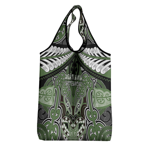 Aotearoa Iwi Ngati Awa Grocery Bag Maori Kowhaiwhai Pattern