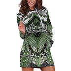 Aotearoa Iwi Ngati Awa Personalised Hoodie Dress Maori Kowhaiwhai Pattern