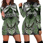 Aotearoa Iwi Ngati Awa Personalised Hoodie Dress Maori Kowhaiwhai Pattern
