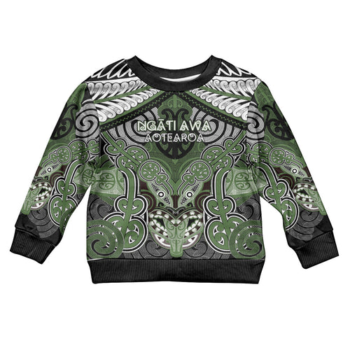 Aotearoa Iwi Ngati Awa Personalised Kid Ugly Christmas Sweater Maori Kowhaiwhai Pattern