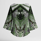 Aotearoa Iwi Ngati Awa Personalised Kimono Sleeve Blouse Maori Kowhaiwhai Pattern