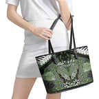 Aotearoa Iwi Ngati Awa Leather Tote Bag Maori Kowhaiwhai Pattern