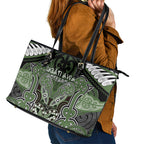Aotearoa Iwi Ngati Awa Leather Tote Bag Maori Kowhaiwhai Pattern