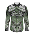 Aotearoa Iwi Ngati Awa Personalised Long Sleeve Button Shirt Maori Kowhaiwhai Pattern