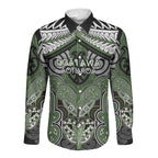Aotearoa Iwi Ngati Awa Personalised Long Sleeve Button Shirt Maori Kowhaiwhai Pattern