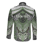 Aotearoa Iwi Ngati Awa Personalised Long Sleeve Button Shirt Maori Kowhaiwhai Pattern