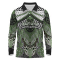 Aotearoa Iwi Ngati Awa Personalised Long Sleeve Polo Shirt Maori Kowhaiwhai Pattern