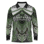 Aotearoa Iwi Ngati Awa Personalised Long Sleeve Polo Shirt Maori Kowhaiwhai Pattern