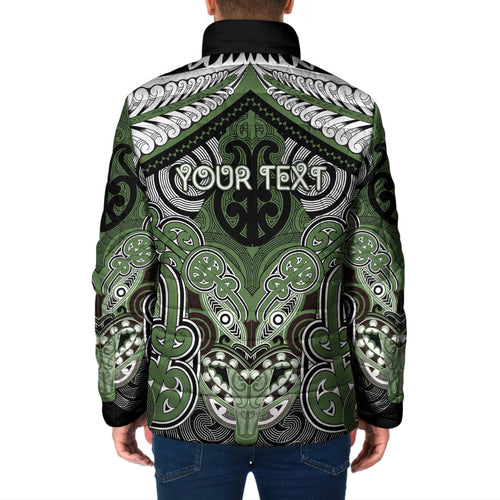 Aotearoa Iwi Ngati Awa Personalised Padded Jacket Maori Kowhaiwhai Pattern