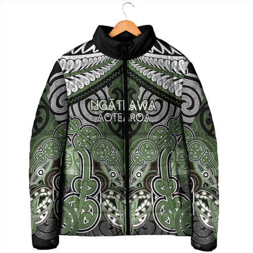 Aotearoa Iwi Ngati Awa Personalised Padded Jacket Maori Kowhaiwhai Pattern