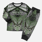 Aotearoa Iwi Ngati Awa Personalised Christmas Pajama Set Maori Kowhaiwhai Pattern