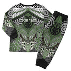 Aotearoa Iwi Ngati Awa Personalised Christmas Pajama Set Maori Kowhaiwhai Pattern