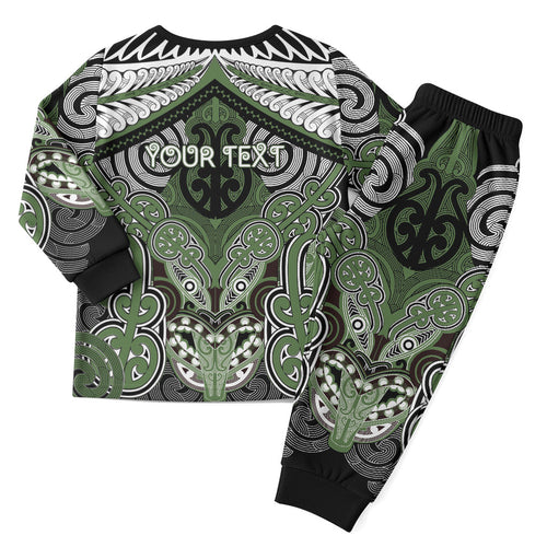 Aotearoa Iwi Ngati Awa Personalised Christmas Pajama Set Maori Kowhaiwhai Pattern