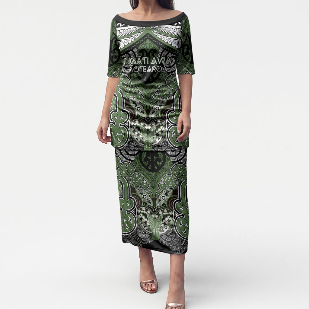 Aotearoa Iwi Ngati Awa Personalised Puletasi Maori Kowhaiwhai Pattern