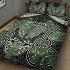 Aotearoa Iwi Ngati Awa Quilt Bed Set Maori Kowhaiwhai Pattern