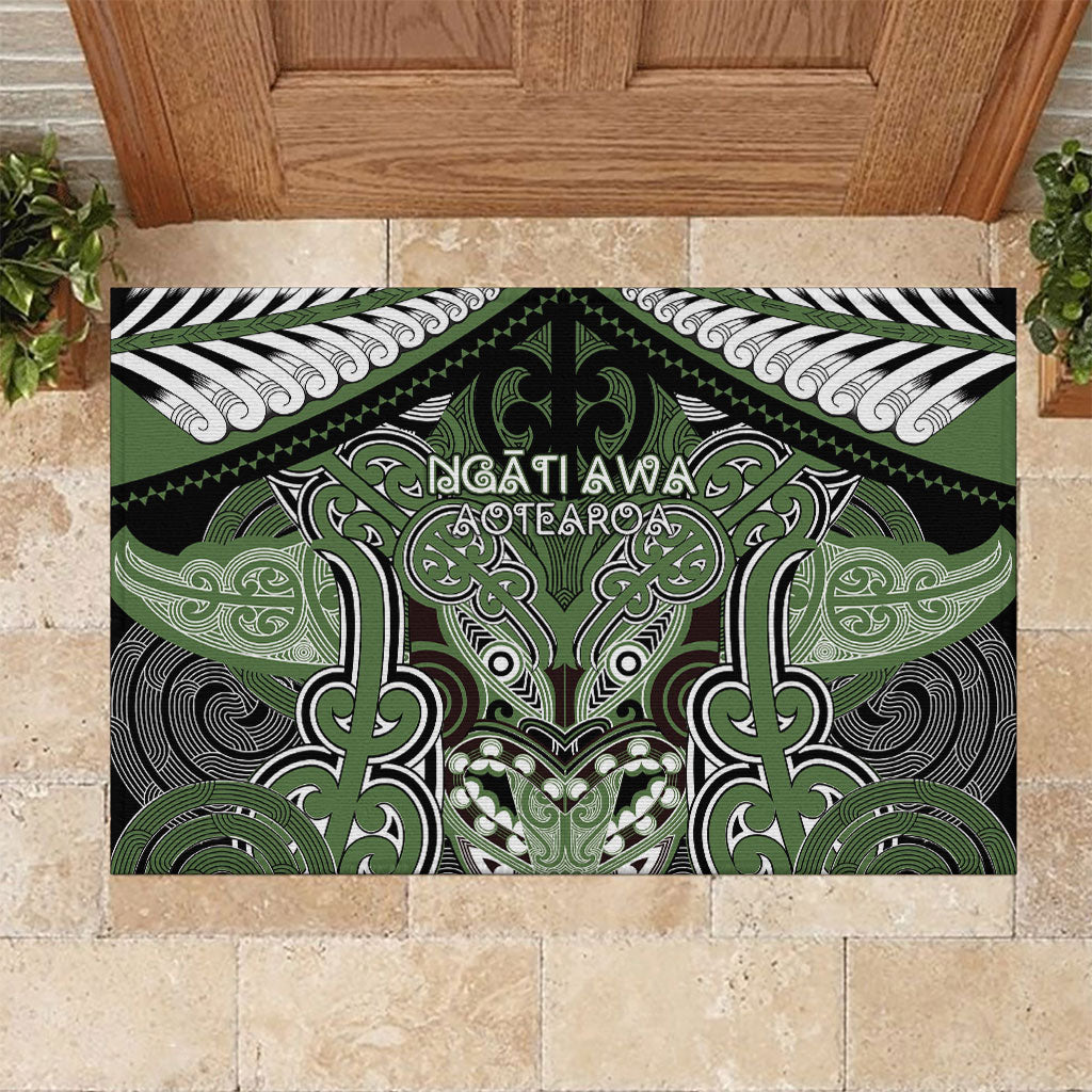 Aotearoa Iwi Ngati Awa Rubber Doormat Maori Kowhaiwhai Pattern