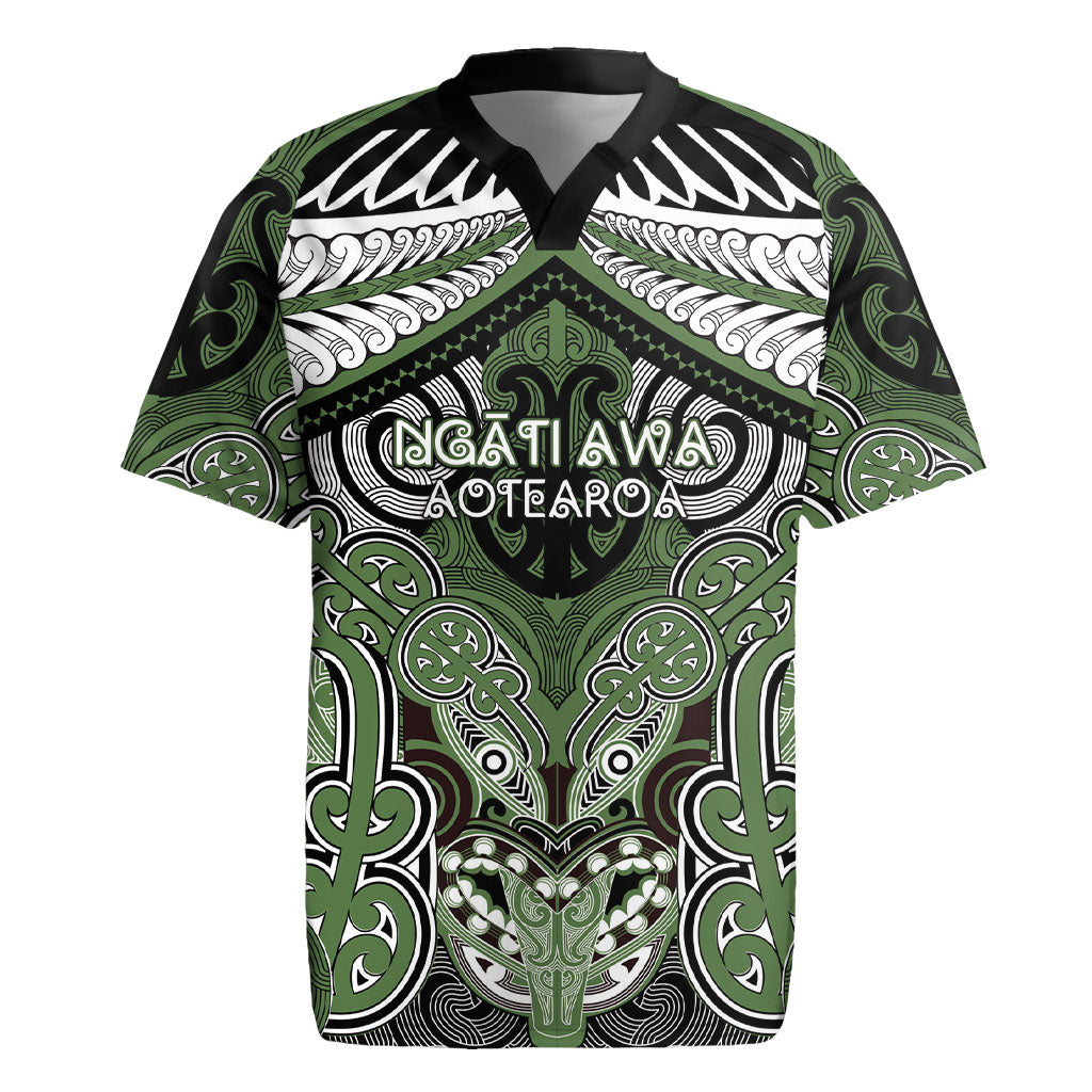 Aotearoa Iwi Ngati Awa Personalised Rugby Jersey Maori Kowhaiwhai Pattern