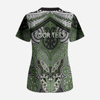 Aotearoa Iwi Ngati Awa Personalised Scrub Top Maori Kowhaiwhai Pattern