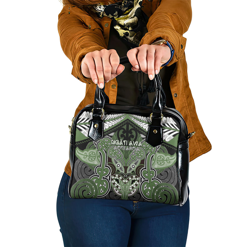 Aotearoa Iwi Ngati Awa Shoulder Handbag Maori Kowhaiwhai Pattern