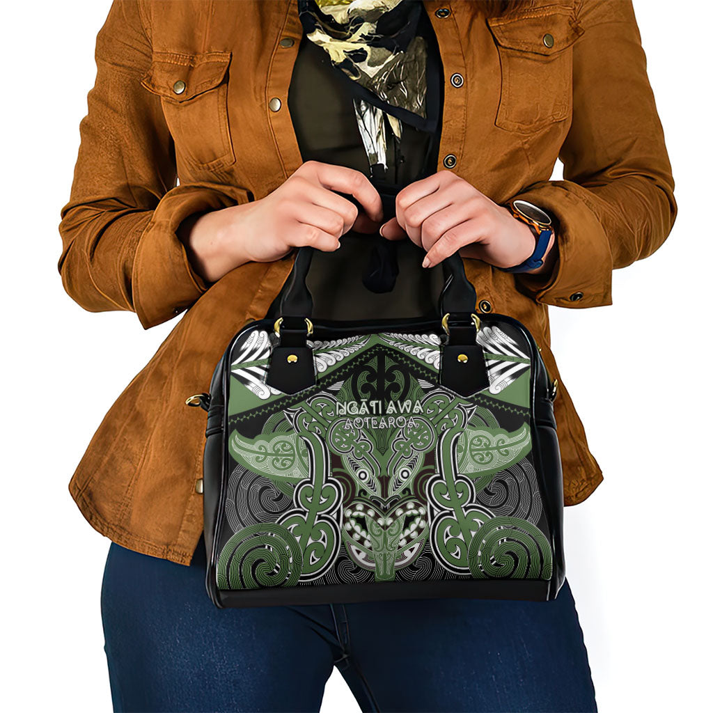Aotearoa Iwi Ngati Awa Shoulder Handbag Maori Kowhaiwhai Pattern
