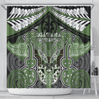 Aotearoa Iwi Ngati Awa Shower Curtain Maori Kowhaiwhai Pattern