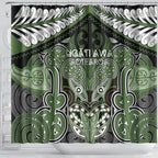 Aotearoa Iwi Ngati Awa Shower Curtain Maori Kowhaiwhai Pattern