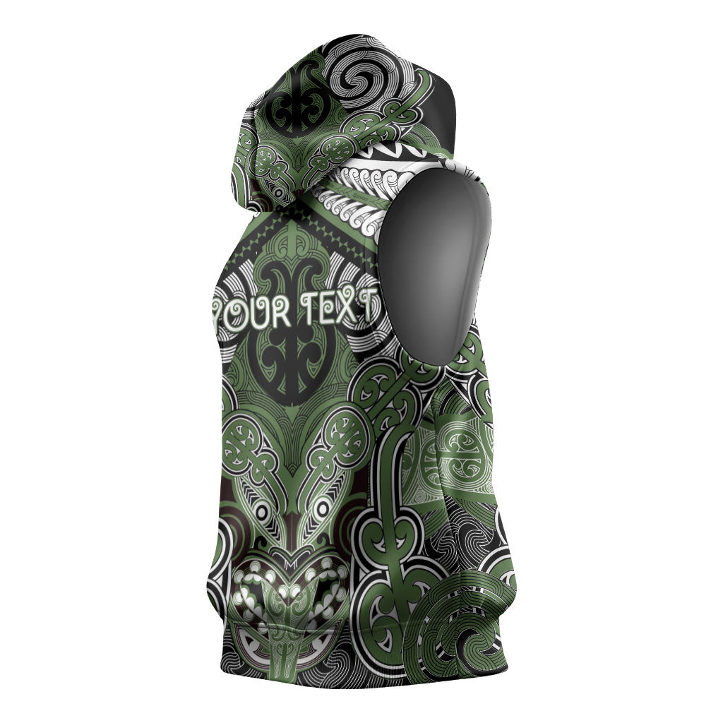 Aotearoa Iwi Ngati Awa Personalised Sleeveless Hoodie Maori Kowhaiwhai Pattern