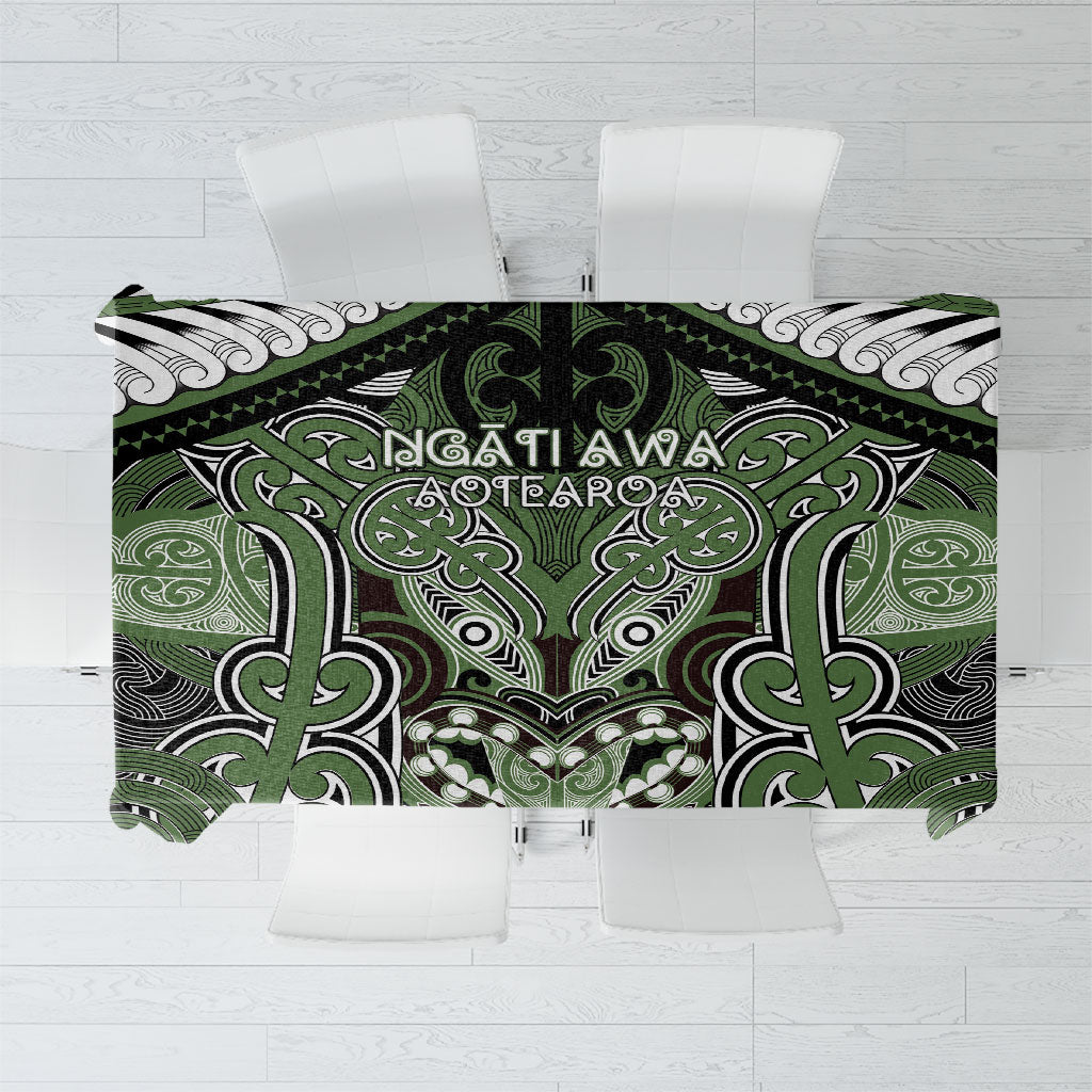 Aotearoa Iwi Ngati Awa Tablecloth Maori Kowhaiwhai Pattern