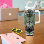 Aotearoa Iwi Ngati Awa Personalised Tumbler With Handle Maori Kowhaiwhai Pattern