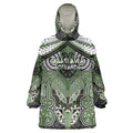 Aotearoa Iwi Ngati Awa Personalised Wearable Blanket Hoodie Maori Kowhaiwhai Pattern