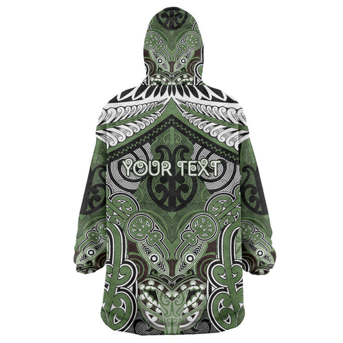 Aotearoa Iwi Ngati Awa Personalised Wearable Blanket Hoodie Maori Kowhaiwhai Pattern