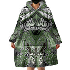 Aotearoa Iwi Ngati Awa Personalised Wearable Blanket Hoodie Maori Kowhaiwhai Pattern
